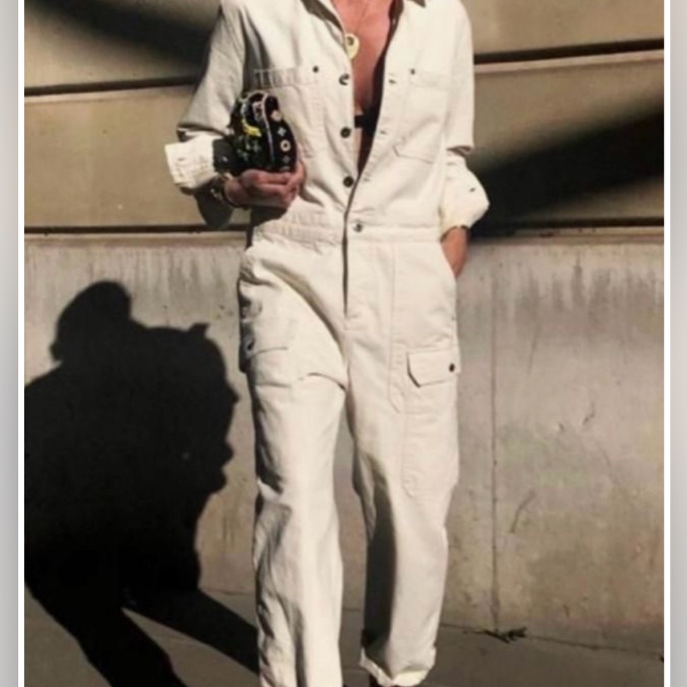Cream Boiler Suit | 1980's Tilley Endurables Women's Jumpsuit